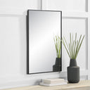 Renwil Gasel 30" Tall Rectangle Wall Mirror - Black