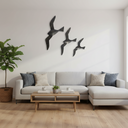 Renwil Skyward 3 Piece Wide Wall Art - Charcoal