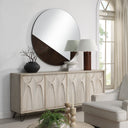 Renwil Ronda 47.25" H x 47.25" W Wall Mirror - Brown