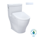 TOTO Washlet+ Aimes One Piece Elongated 1.28 GPF Toilet with Auto Flush S7A Contemporary Bidet Seat