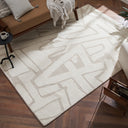Renwil Cosmos 5'3" x 7'3" Ft Handwoven Indoor Rug - Ivory / Sand