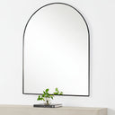 Renwil Lamia 50" Tall Arch Wall Mirror - Black