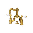 Unlacquered Brass / Porcelain Lever Handle