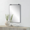 Renwil Titel 36" Tall Rectangular Mirror - Matte Black