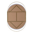 Renwil Ecru 40" Tall Pill Oval Mirror - Satin Brass