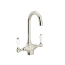 Polished Nickel / Porcelain Lever Handle