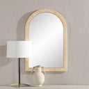 Renwil Tally 36" Tall Arch Rectangular Mirror - Natural