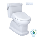 TOTO Washlet+ Eco Guinevere Elongated 1.28 GPF Universal Height Toilet with S7 Classic Bidet Seat