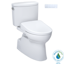 TOTO Washlet+ Vespin II Two Piece Elongated 1.28 GPF Toilet with Auto Flush Washlet+ S7A Contemporary Bidet Seat