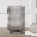 Renwil Amiens Indoor Mouth Blown Glass Glass Vase - Grey Fluted