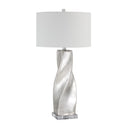Everren Lyons 31.5" Height Table Lamp - Crackled Mercury Silver