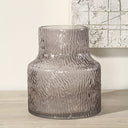 Renwil Hyacinth Indoor Mouth Blown Glass Glass Vase - Grey Te xture