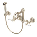 Satin Nickel / Porcelain Lever Handle