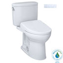 TOTO Washlet+ Drake II Two Piece Elongated 1.28 GPF Toilet with Auto Flush Washlet+ S7 Contemporary Bidet Seat