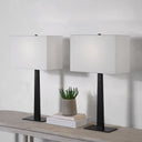 Everren Candace 26" Length Table Lamp (Set of 2) - Matte Black
