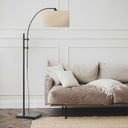 Everren Crystal 78" Height Floor Lamp - Matte Black
