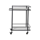 Renwil Colton Indoor Iron Bar Cart - Matte Black
