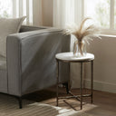 Renwil Pearson Indoor Cast Aluminum Side Table - Antique Brass