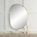Renwil Camona 42" Tall Irregular Rectangular Oval Mirror - Satin Brass