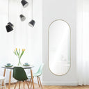 Renwil Marius 60" Tall Oval Full Length Mirror - Yellow