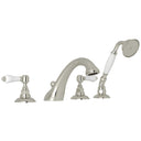 Polished Nickel / Porcelain Lever Handle
