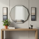 Renwil Christian 48" Tall Decagonal Wall Mirror - Black