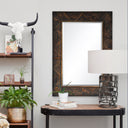 Renwil Madden 42" Tall Rectangle Wall Mirror - Brown