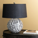 Renwil Milka 24.5" Length Table Lamp - Cream And Black