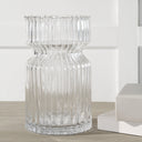 Renwil Gladys Indoor Mouth Blown Glass Glass Vase - Clear Fluted