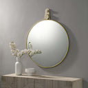 Renwil Kinsley 49" Tall Round Wall Mirror - Yellow