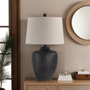 Everren Agueda 25" Height Table Lamp - Dark Brown