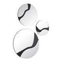 Renwil Dansk 3 Piece Tall Round Wall Mirror - Black