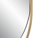 Renwil Ecru 40" Tall Pill Oval Mirror - Satin Brass