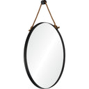 Renwil Parbuckle 42" Tall Oval Wall Mirror - Black