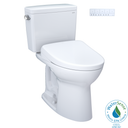 TOTO Drake Washlet+ Two Piece Elongated 1.28 GPF Universal Height Tornado Flush Toilet with S7 Contemporary Bidet Seat
