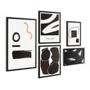 Renwil Carife 5 Piece Wide Wall Art - Black