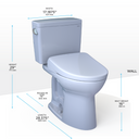 TOTO Drake Washlet+ Two Piece Elongated 1.6 GPF Tornado Flush Toilet with S7 Contemporary Bidet Seat