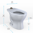 TOTO Tornado Flush Commercial Flushometer Floor Mounted Toilet - Elongated