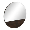 Renwil Ronda 47.25" H x 47.25" W Wall Mirror - Brown
