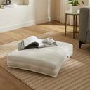 Renwil Rousseau Indoor 100% Pet Floor Pouf - Light Grey / Ivory