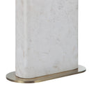 Renwil Irisa 27" Tall Plated Antique Brushed Brass Iron Table Lamp with Drum Linen Shade