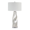 Everren Lyons 31.5" Height Table Lamp - Crackled Mercury Silver