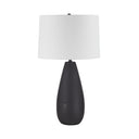 Renwil Tala 30" Tall Powder Coated Matte Black Iron Table Lamp with Tapered Linen Shade