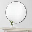 Renwil Posadas 36" Tall Round Wall Mirror - Black