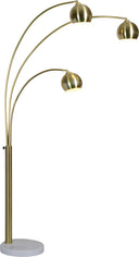 Renwil Dorset 83" Length Floor Lamp - Satin Brass
