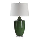 Everren Pesca 30.75" Height Table Lamp - Crackled Olive Green