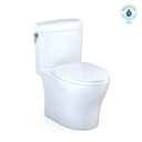 TOTO Aquia IV Cube Two Piece Elongated Dual Flush 1.28 and 0.9 GPF Universal Height Toilet with Cefiontect - Washlet+ Ready