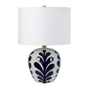 Renwil Darina 19.25" Length Table Lamp - Off-White And Navy