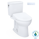 TOTO Washlet+ Drake II 1G Two Piece Elongated 1.0 GPF Toilet with Auto Flush Washlet+ S7 Contemporary Bidet Seat