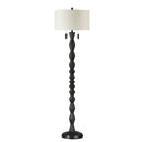 Everren Phyllis 75.75" Height Floor Lamp - Matte Black Wash